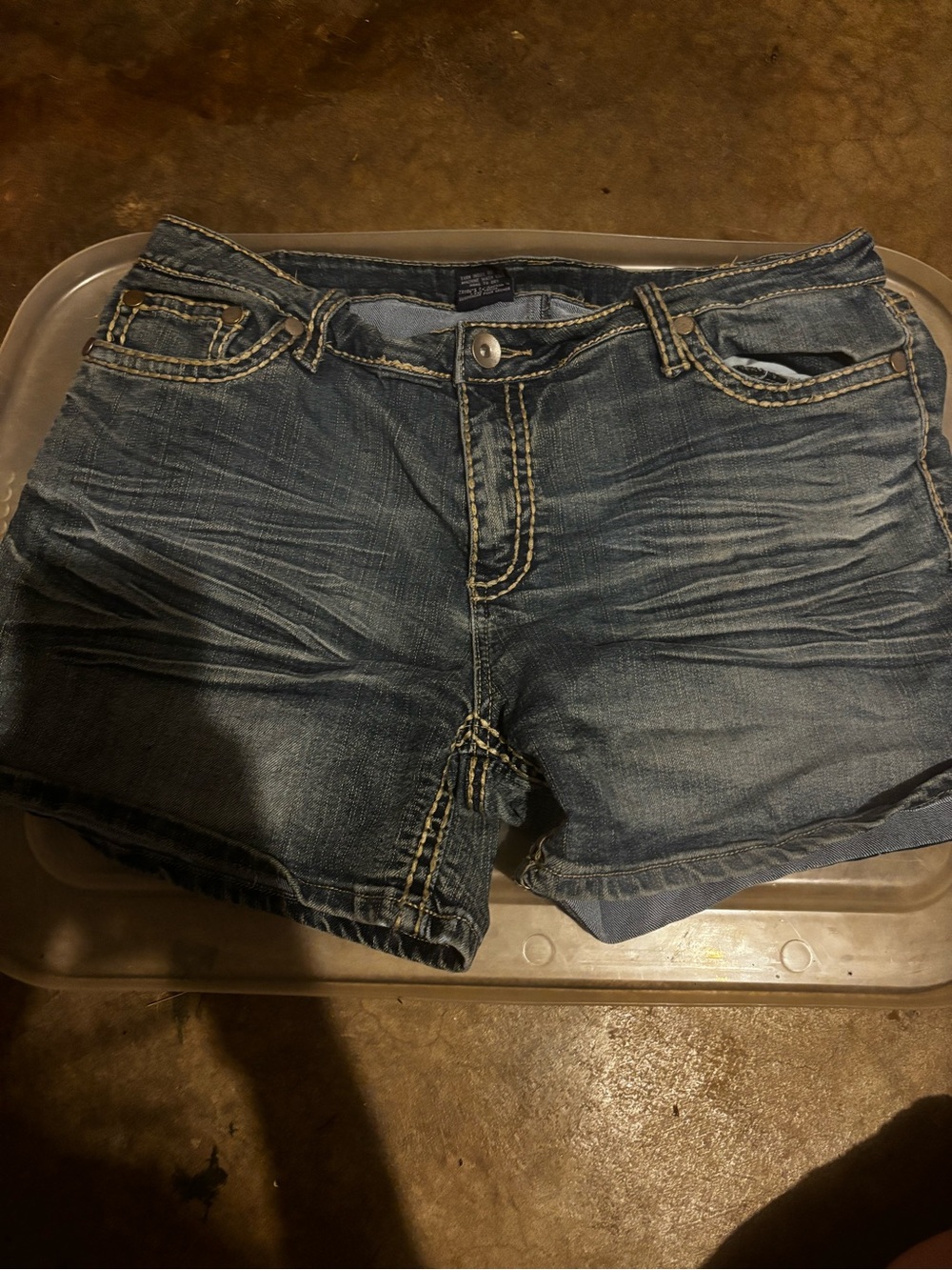 Women's Dark Blue Denim Shorts